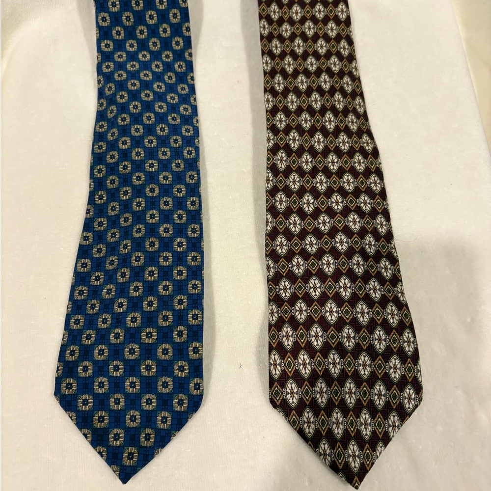 Two Designer 100% men’s silk ties
